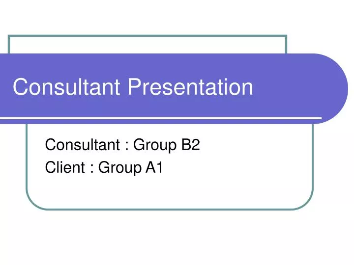 consultant presentation