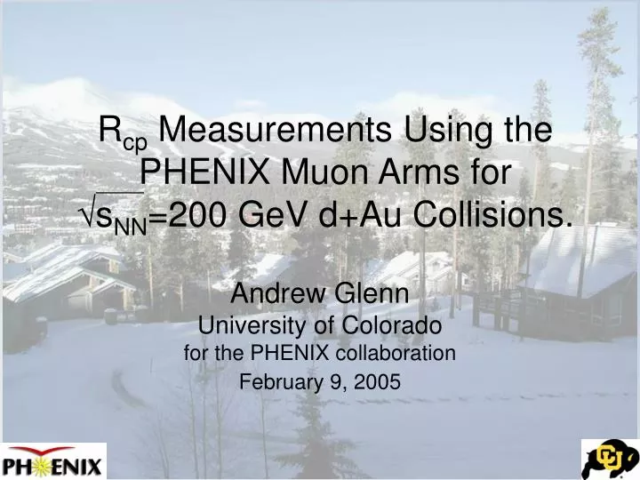 r cp measurements using the phenix muon arms for s nn 200 gev d au collisions