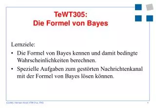 tewt305 die formel von bayes