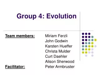 group 4 evolution