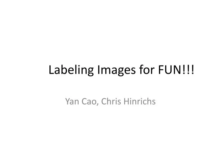 labeling images for fun
