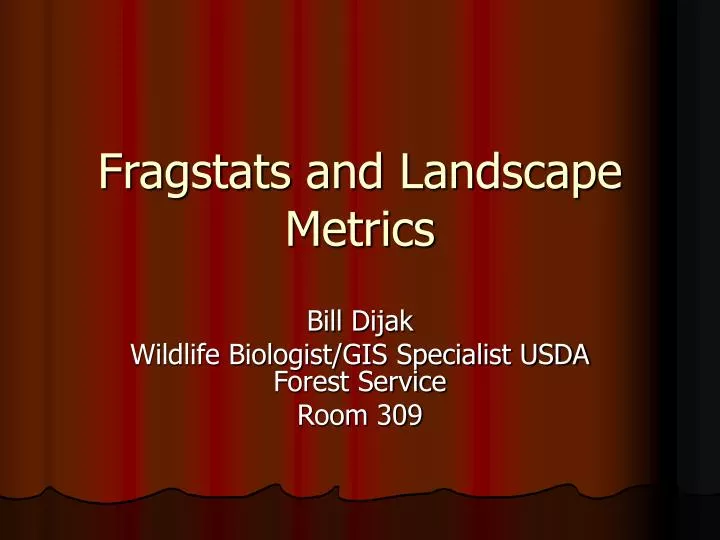 fragstats and landscape metrics