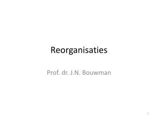 reorganisaties
