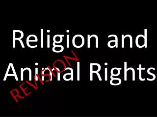 Religion and Animal Rights