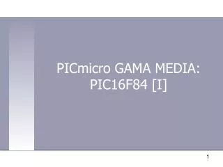 picmicro gama media pic16f84 i