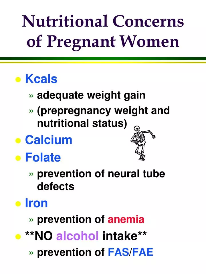 nutritional concerns of pregnant women