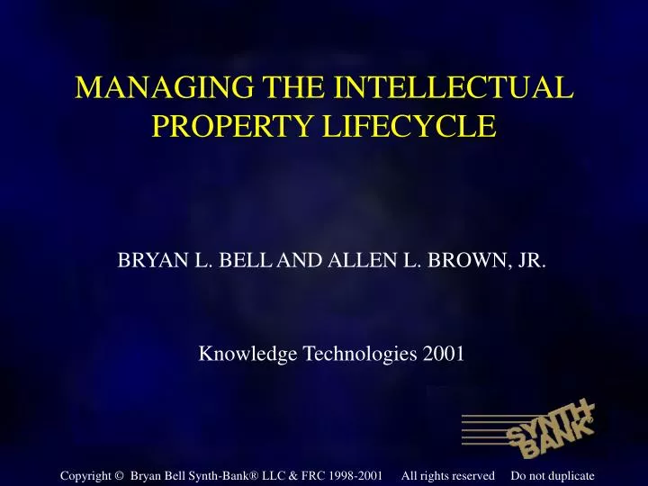 managing the intellectual property lifecycle
