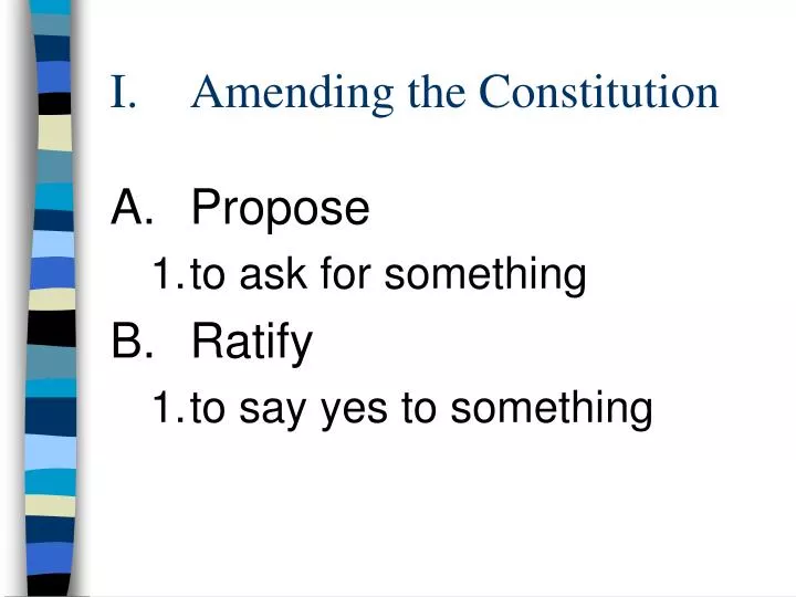 i amending the constitution