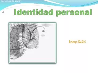 identidad personal