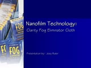 Nanofilm Technology: