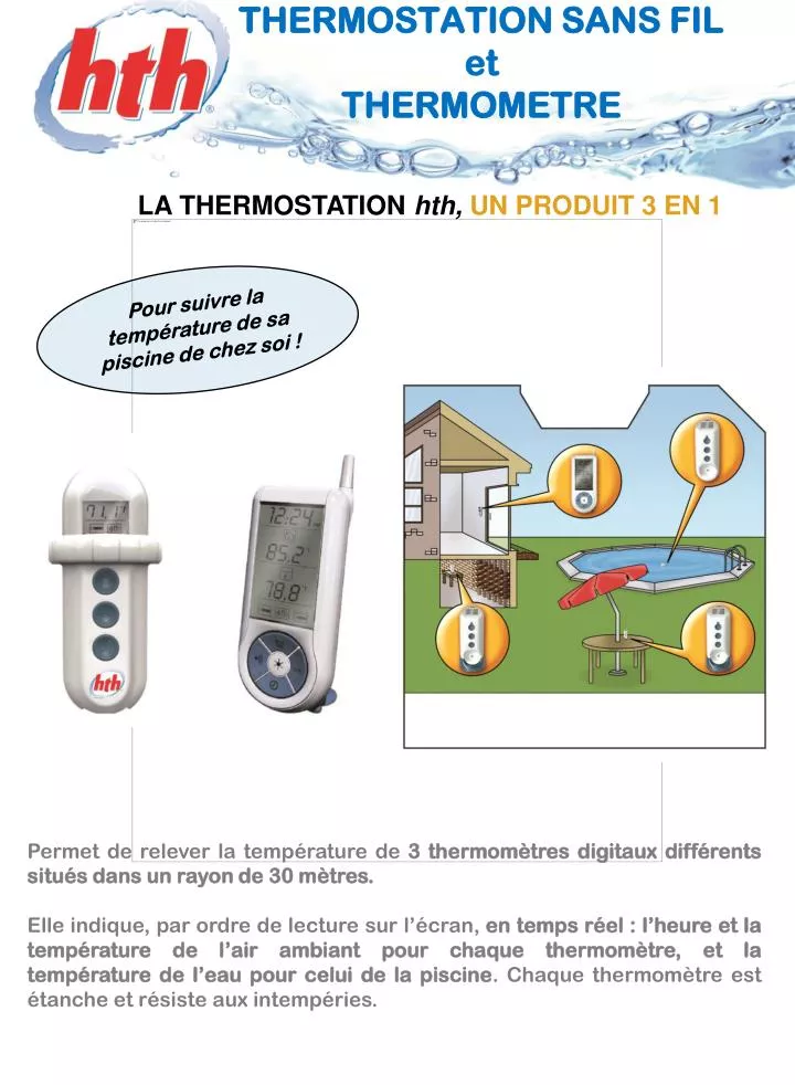 thermostation sans fil et thermometre