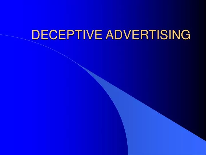 deceptive advertising