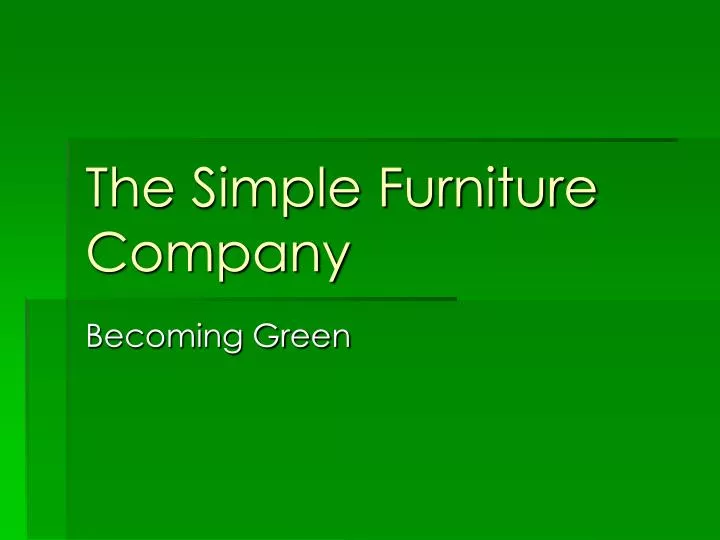 the simple furniture company