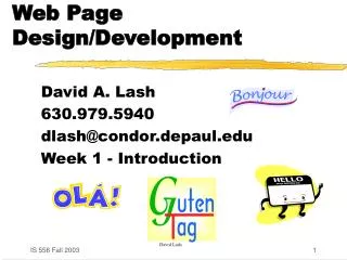 Web Page Design/Development
