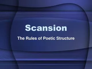 Scansion