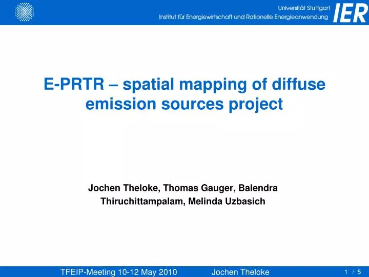 e prtr spatial mapping of diffuse emission sources project