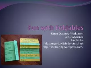 Fun with Foldables