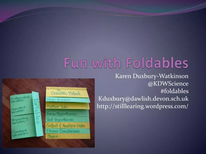 fun with foldables