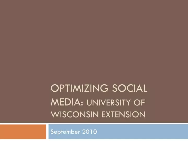 optimizing social media university of wisconsin extension
