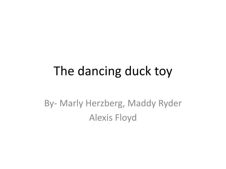 the dancing duck toy