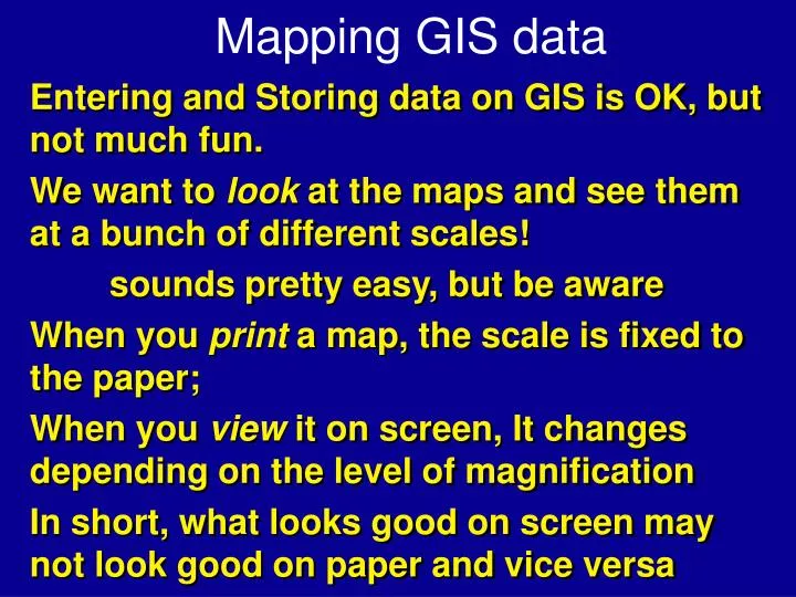 mapping gis data