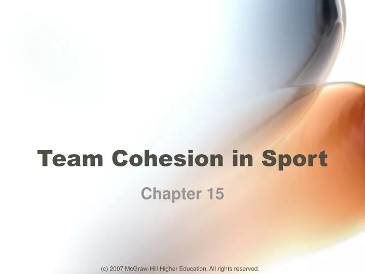 team cohesion in sport