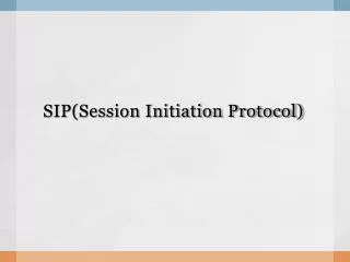 sip session initiation protocol