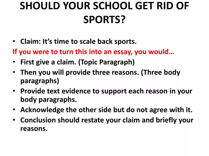 should your school get rid of sports