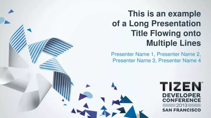 this is an example of a long presentation title flowing onto multiple lines