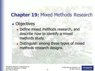 Chapter 19: Mixed Methods Research