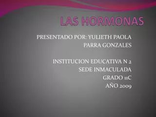 las hormonas
