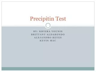 Precipitin Test