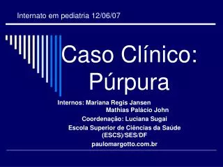 caso cl nico p rpura