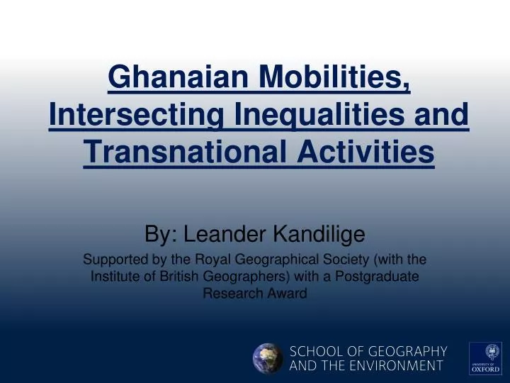 ghanaian mobilities intersecting inequalities and transnational activities