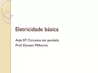 eletricidade b sica