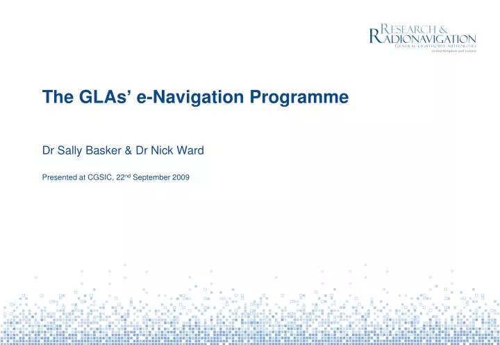 the glas e navigation programme