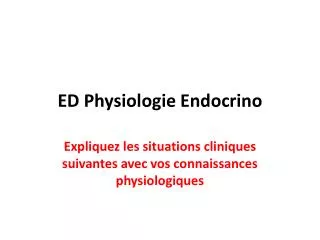 ed physiologie endocrino