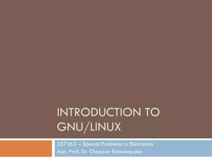 introduction to gnu linux