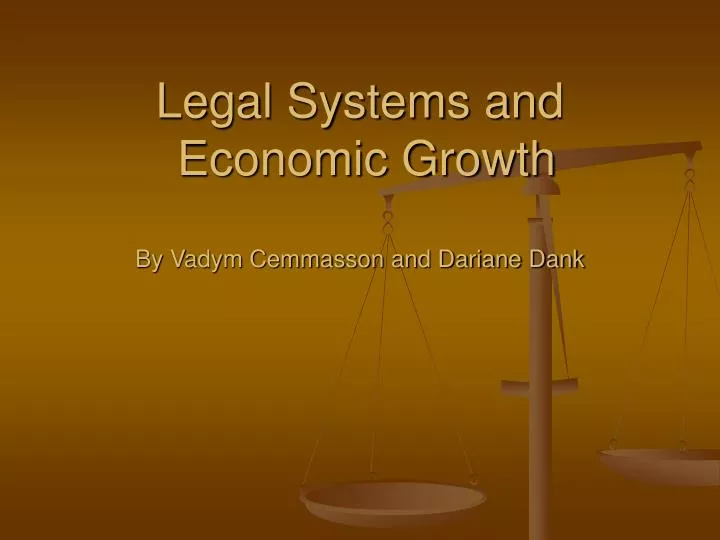 legal systems and economic growth by vadym cemmasson and dariane dank