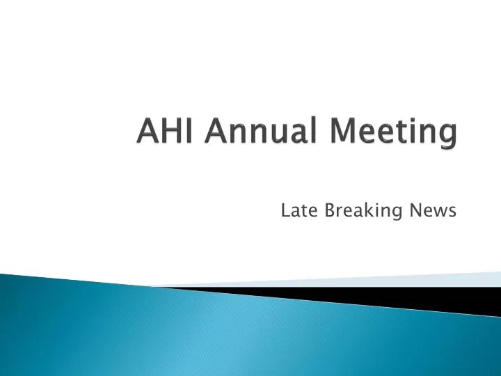 ahi annual meeting