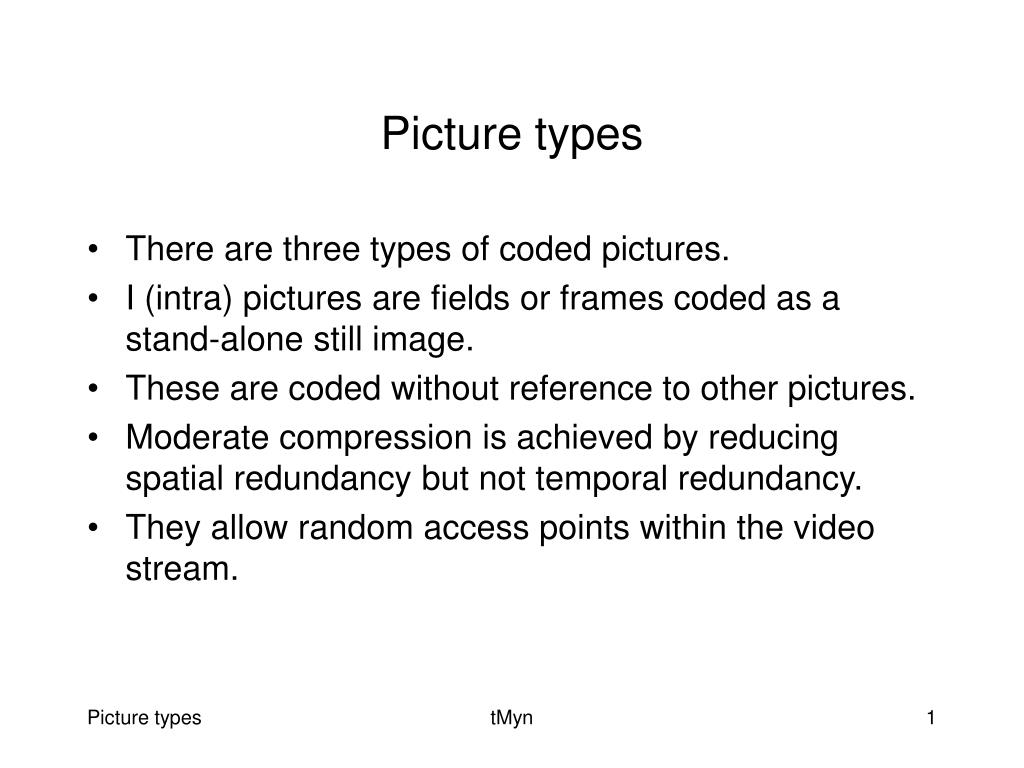PPT - Understanding MPEG-2 Picture Types: I, P, and B Frames Explained ...