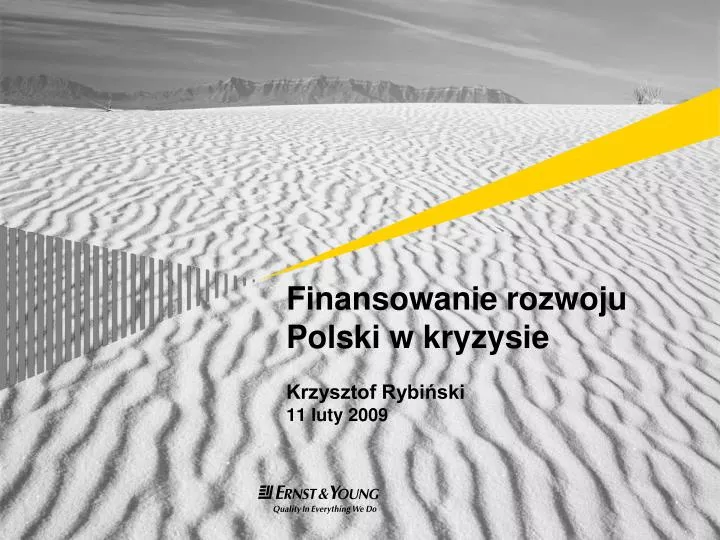 finansowanie rozwoju polski w kryzysie krzysztof rybi ski 11 luty 200 9