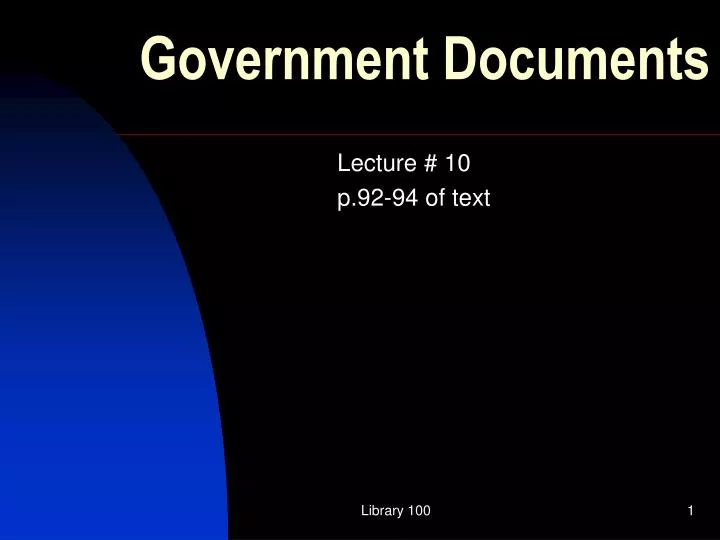 government documents