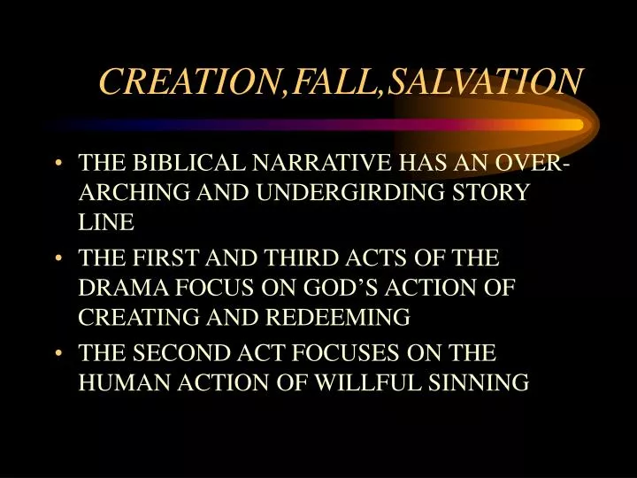 creation fall salvation
