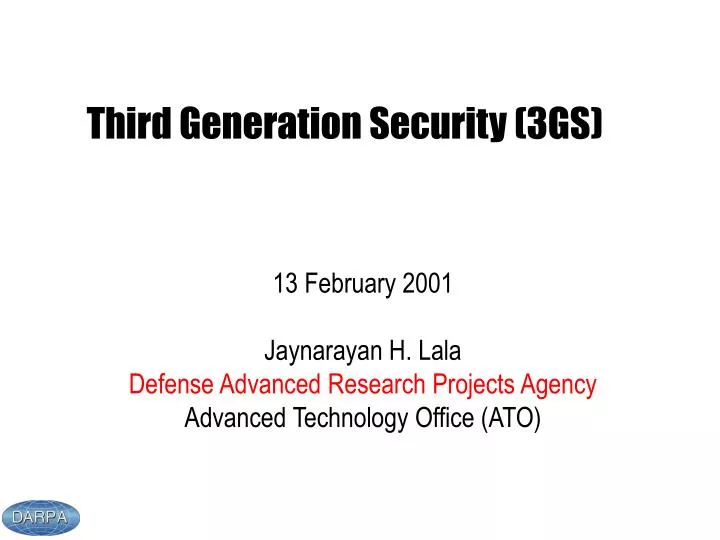 third generation security 3gs