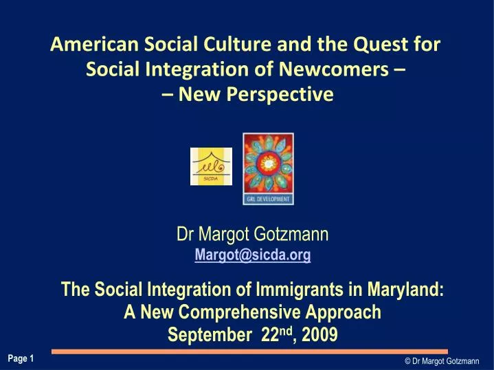 american social culture and the quest for social integration of newcomers new perspective