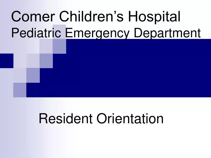 comer children s hospital pediatric emergency department