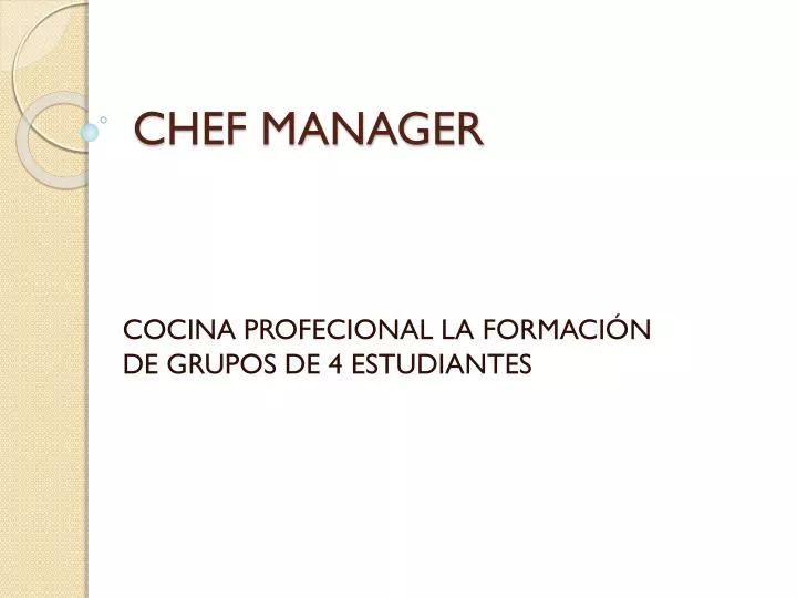 chef manager