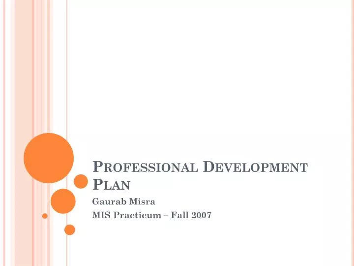 professional development plan