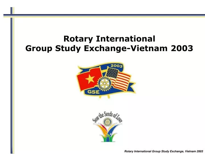 rotary international group study exchange vietnam 2003
